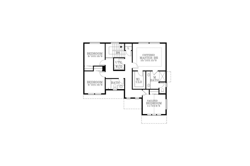 Dream House Plan - Floor Plan - Upper Floor for Craftsman House Plan #53-606 - 4 bed, 2.5 bath