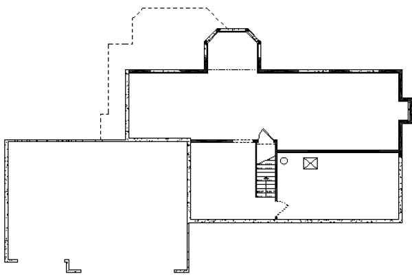 Craftsman Floor Plan - Lower Floor Plan #49-105