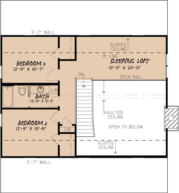 Dream House Plan - Country Floor Plan - Upper Floor Plan #923-40