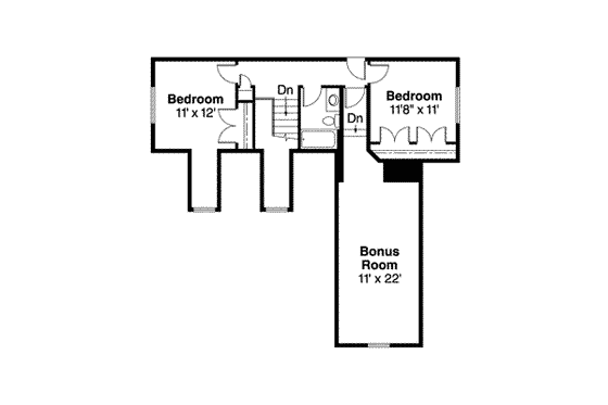 Floor Plan - Upper Floor for Farmhouse House Plan #124-441 - 3 bed, 2.5 bath