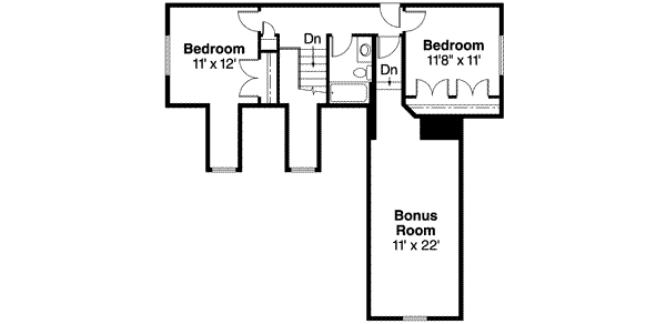 Farmhouse Floor Plan - Upper Floor Plan #124-441