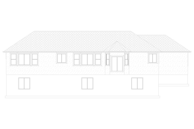House Blueprint - Exterior - Rear Elevation 2 for Ranch House Plan #1060-439 - 3 bed, 2.5 bath