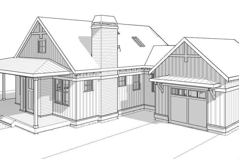 House Design - Exterior - Other Elevation for Farmhouse House Plan #895-166 - 2 bed, 2 bath