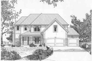 Traditional Exterior - Front Elevation Plan #6-147
