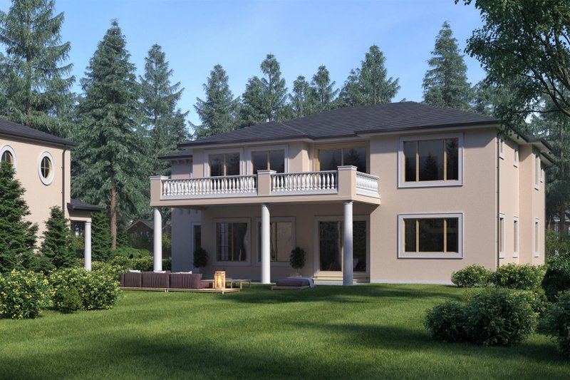 Home Plan - Exterior - Rear Elevation for Mediterranean House Plan #1066-46 - 5 bed, 5 bath