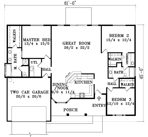 Dream House Plan - Adobe / Southwestern Floor Plan - Main Floor Plan #1-1397
