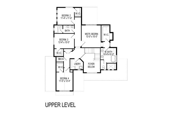 Floor Plan - Upper Floor for Craftsman House Plan #920-35 - 6 bed, 3.5 bath