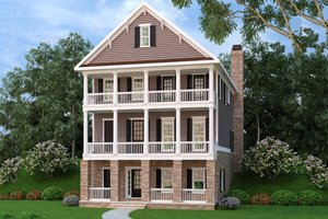 Southern Exterior - Front Elevation Plan #419-299