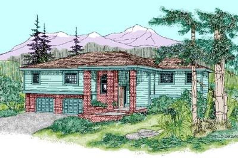 Architectural House Design - Bungalow Exterior - Front Elevation Plan #60-422