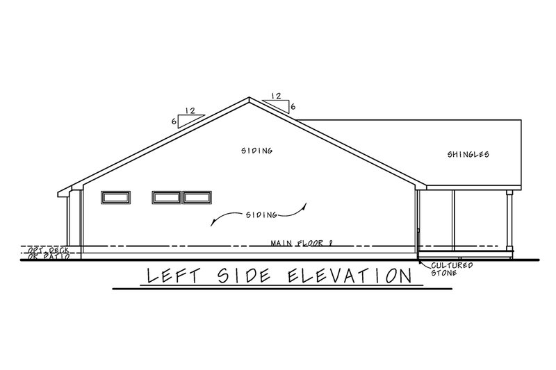 Architectural House Design - Exterior - Other Elevation for Craftsman House Plan #20-2604 - 2 bed, 2 bath