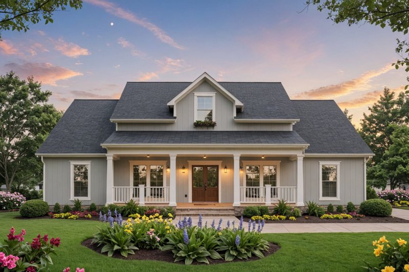 Exterior - Front Elevation 2 for Farmhouse House Plan #21-489 - 3 bed, 2.5 bath