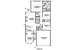 Floor Plan - Main Floor for Traditional House Plan #81-13671 - 3 bed, 2 bath