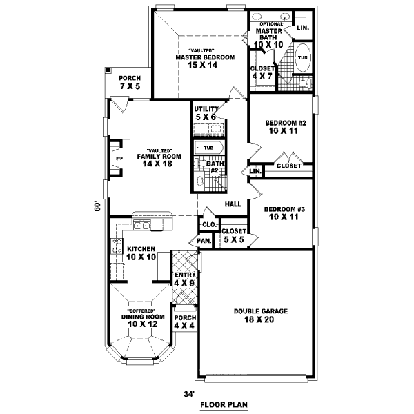 Traditional Floor Plan - Main Floor Plan #81-13671