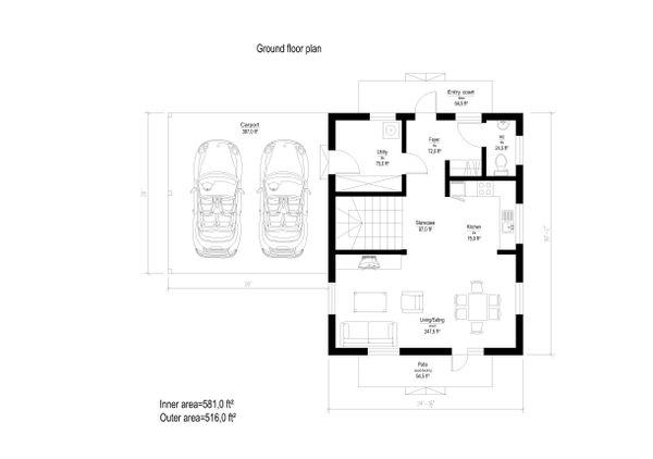 European Floor Plan - Main Floor Plan #549-9