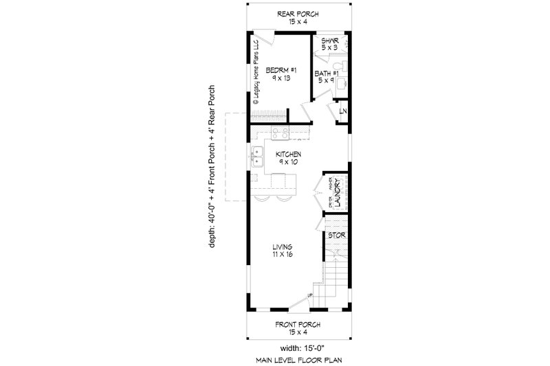 Home Plan - Floor Plan - Main Floor for Contemporary House Plan #932-903 - 4 bed, 3 bath