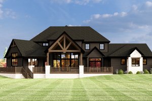 Exterior - Rear Elevation for Contemporary House Plan #1064-332 - 5 bed, 6 bath