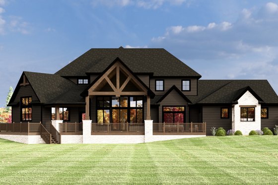 Exterior - Rear Elevation for Contemporary House Plan #1064-332 - 5 bed, 6 bath