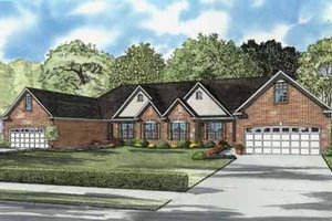 Traditional Exterior - Front Elevation Plan #17-591