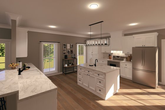 Interior - Kitchen 1 for Farmhouse House Plan #44-233 - 2 bed, 1 bath