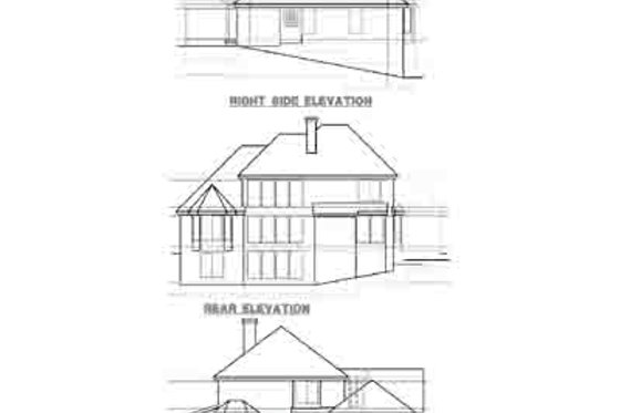 Exterior - Rear Elevation for Traditional House Plan #67-200 - 4 bed, 4 bath