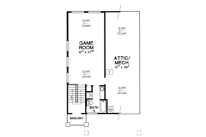 Floor Plan - Upper Floor for Modern House Plan #472-3 - 2 bed, 3.5 bath