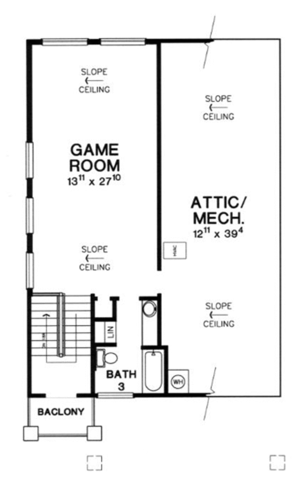 Modern Floor Plan - Upper Floor Plan #472-3