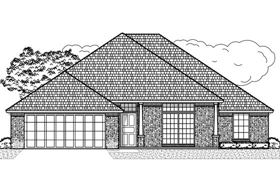 Exterior - Front Elevation for Traditional House Plan #65-384 - 3 bed, 2 bath