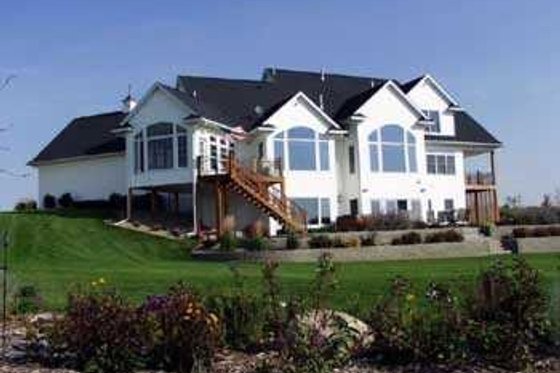 Exterior - Rear Elevation for Farmhouse House Plan #70-538 - 4 bed, 3.5 bath