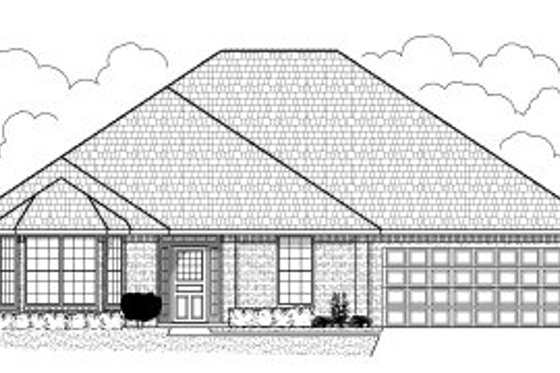 Exterior - Front Elevation for Traditional House Plan #65-445 - 2 bed, 2 bath