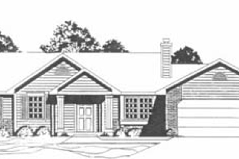 House Design - Ranch Exterior - Front Elevation Plan #58-156