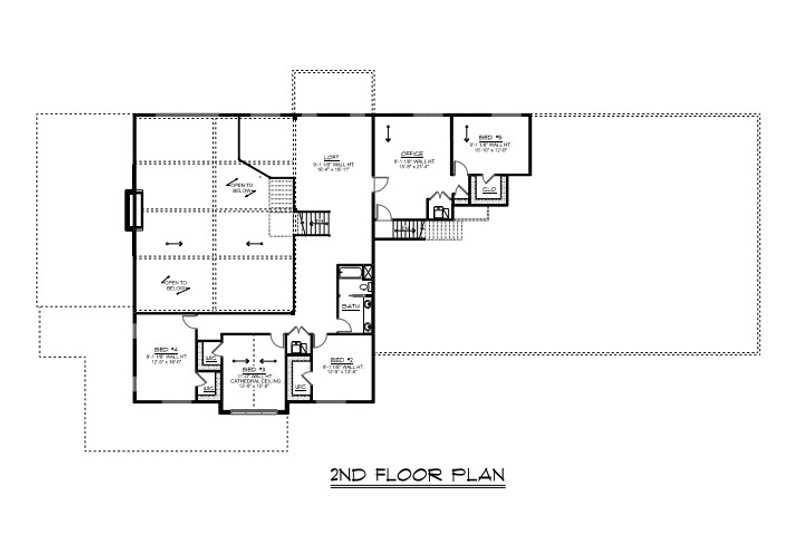 Home Plan - Floor Plan - Upper Floor for Country House Plan #1064-295 - 5 bed, 3.5 bath