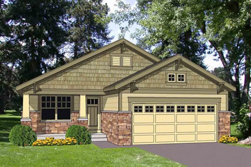 Bungalow Style House Plan - 3 Beds 2 Baths 1216 Sq/Ft Plan #116-262