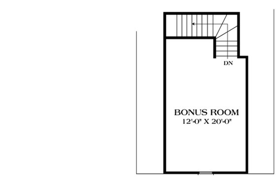 Upper level floor plan - 1400 square foot European home