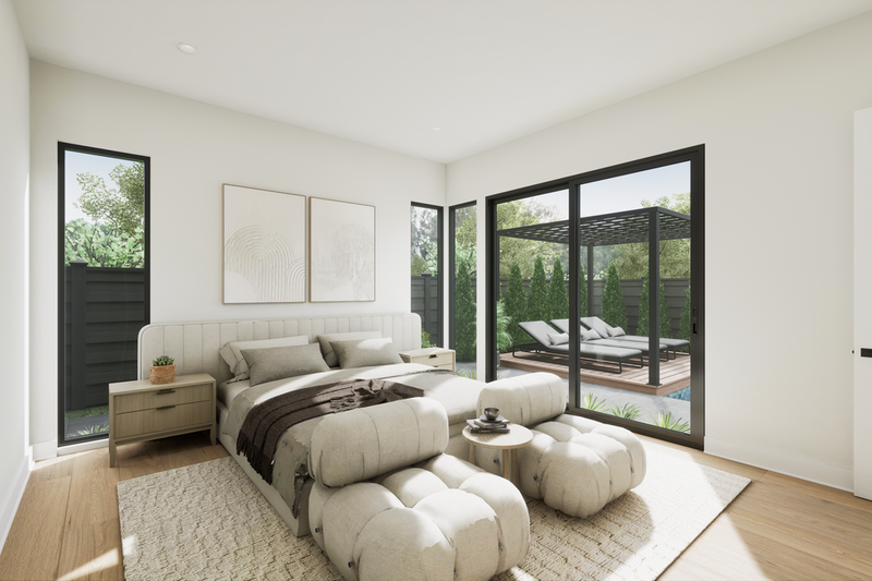 House Blueprint - Interior - Bedroom for Modern House Plan #1087-2 - 3 bed, 2.5 bath