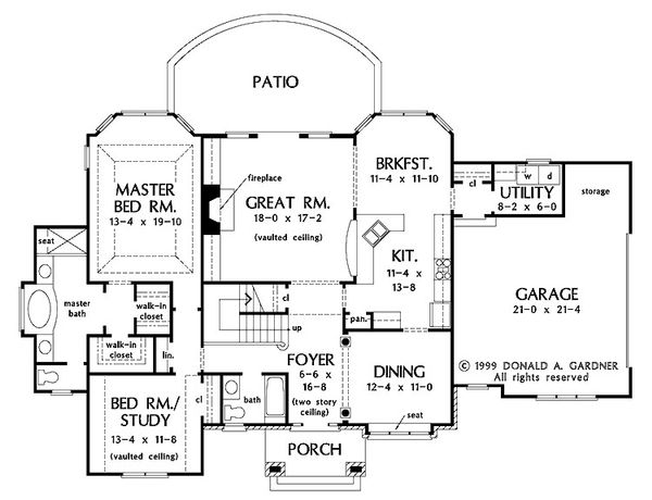 European Floor Plan - Main Floor Plan #929-570