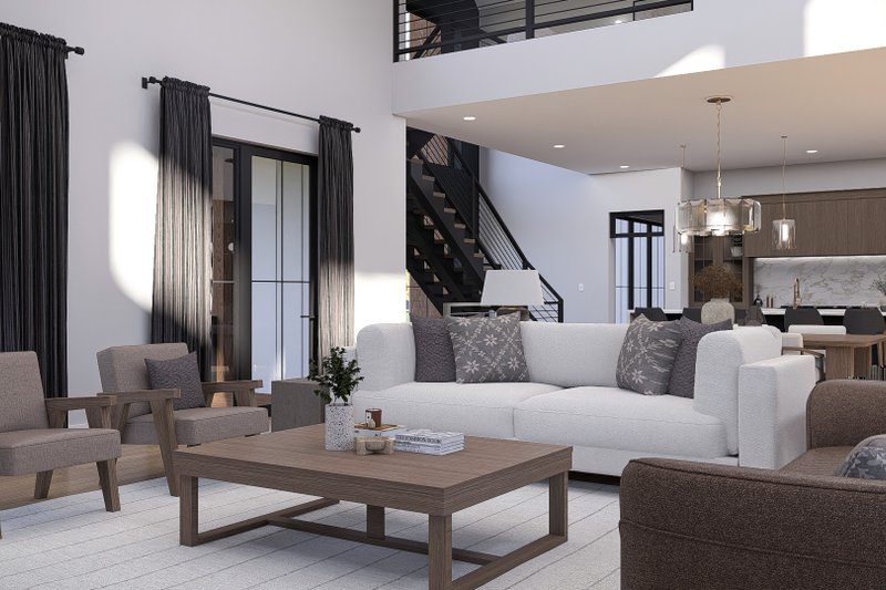 House Design - Interior - Family Room 1 for Barndominium House Plan #455-697 - 5 bed, 4.5 bath