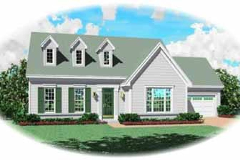 Colonial Style House Plan - 3 Beds 2.5 Baths 2048 Sq/Ft Plan #81-225