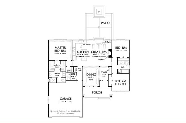 Farmhouse Floor Plan - Main Floor Plan #929-1133