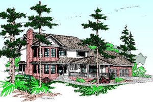 Traditional Exterior - Front Elevation Plan #60-199