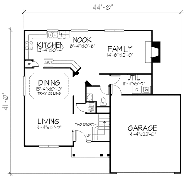 Home Plan - Country Floor Plan - Main Floor Plan #320-452