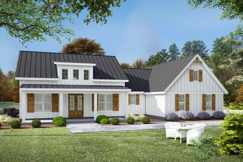 Home Plan - Farmhouse Exterior - Front Elevation Plan #932-1206