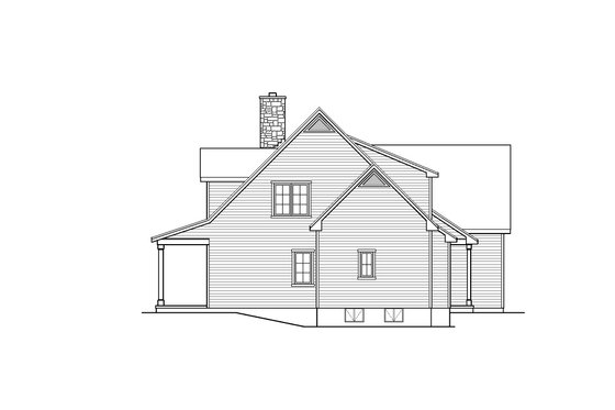 Exterior - Other Elevation for Country House Plan #22-645 - 3 bed, 2.5 bath