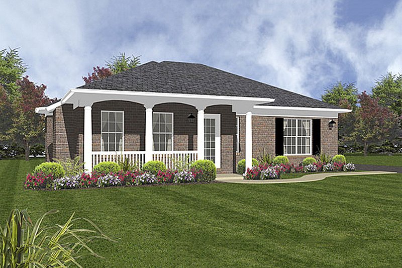 Architectural House Design - Colonial Exterior - Front Elevation Plan #14-243