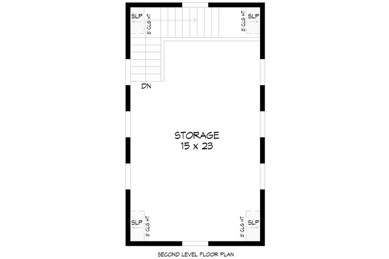 Home Plan - Floor Plan - Upper Floor for Farmhouse House Plan #932-1068, 1 bath