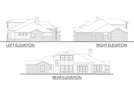 Exterior - Other Elevation for Mediterranean House Plan #80-206 - 4 bed, 3.5 bath