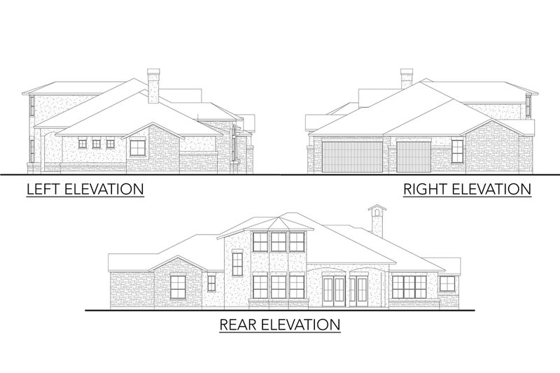 House Blueprint - Exterior - Other Elevation for Mediterranean House Plan #80-206 - 4 bed, 3.5 bath