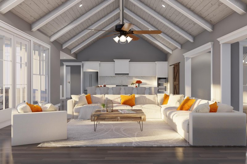 House Design - Interior - Family Room 2 for Farmhouse House Plan #923-382 - 3 bed, 2.5 bath