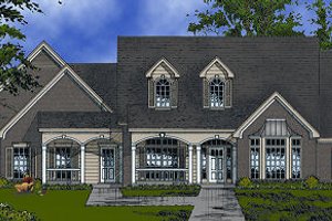 Country Exterior - Front Elevation Plan #40-398