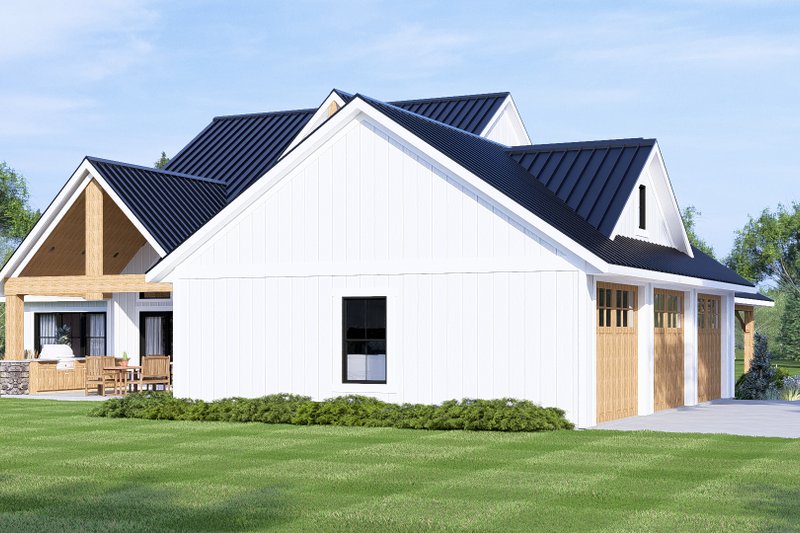 Architectural House Design - Exterior - Rear Elevation 1 for Farmhouse House Plan #1064-101 - 3 bed, 2.5 bath