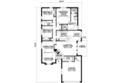 European Style House Plan - 3 Beds 2 Baths 2013 Sq/Ft Plan #40-360 